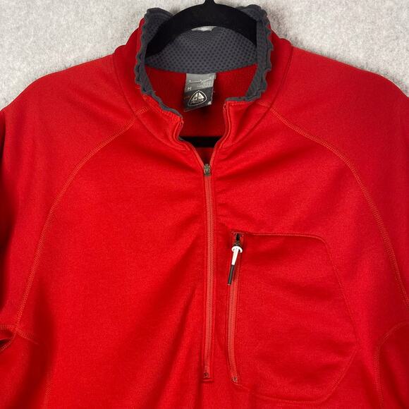 Vintage Nike ACG Mens M Therma Fit Red 1/2 Zip Pullover - Picture 2 of 8